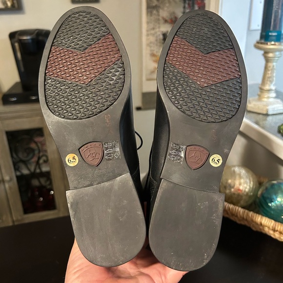 Ariat Black Leather Heritage Contour Field Tall Slim calf Riding Boot size 6.5 - Picture 13 of 13